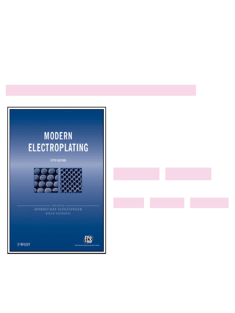 Modern Electroplating Fifth Edition Mordechay Schlesinger full digital ...