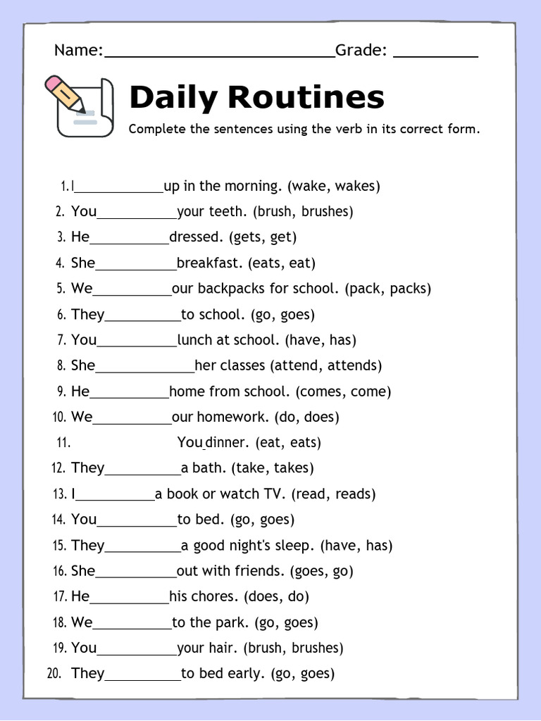 The Daily Routines 159380 | PDF