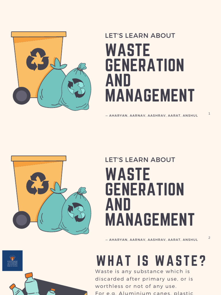 Waste Generation and Management | PDF