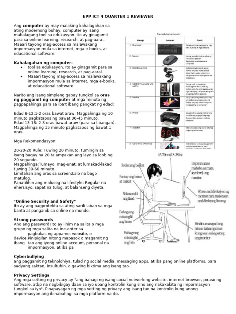 Epp Ict 4 Quarter 1 Reviewer | PDF