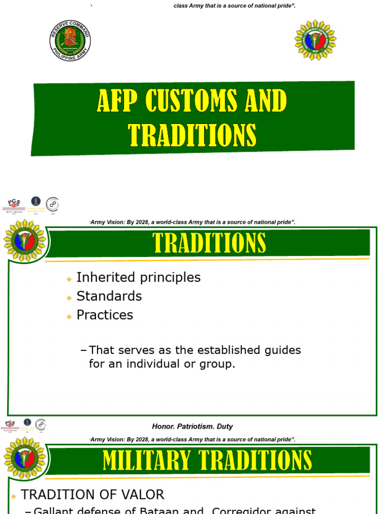 3 AFP Customs and Traditions | PDF