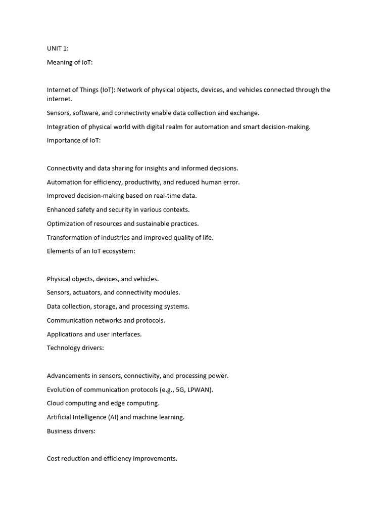 Iot Last Time Hand Notes PDF | PDF | Internet Of Things | Computer Network