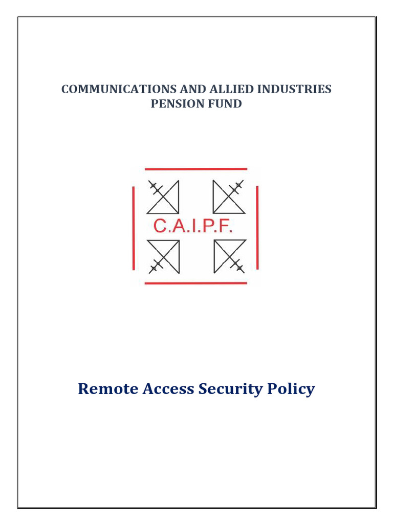 9.0 Remote Access Security Policy | PDF | Security | Computer Security