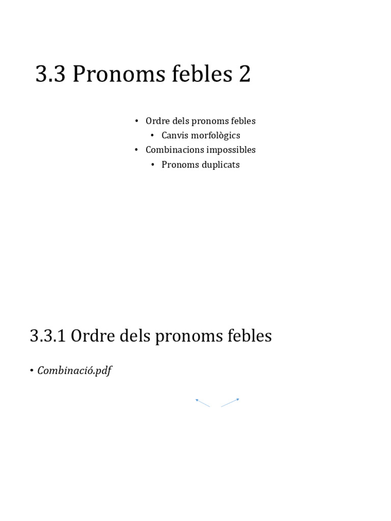 Pronoms Febles 2 | PDF