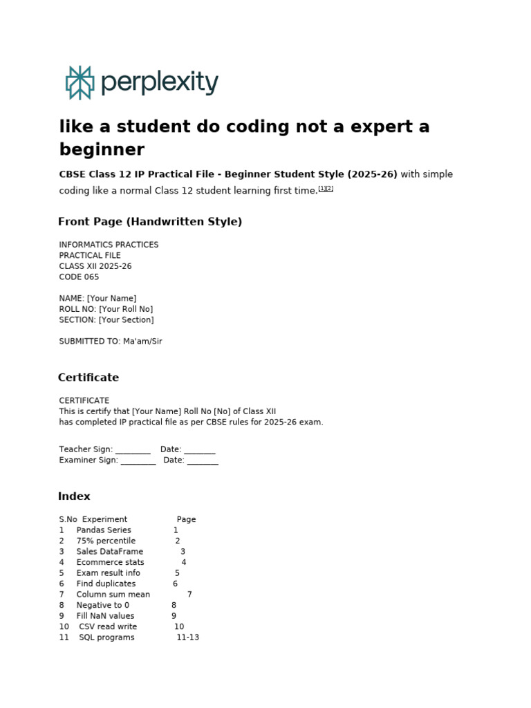Like A Student Do Coding Not A Expert A Beginner | PDF