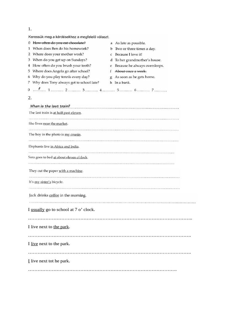 WH Questions Present Simple 2 | PDF