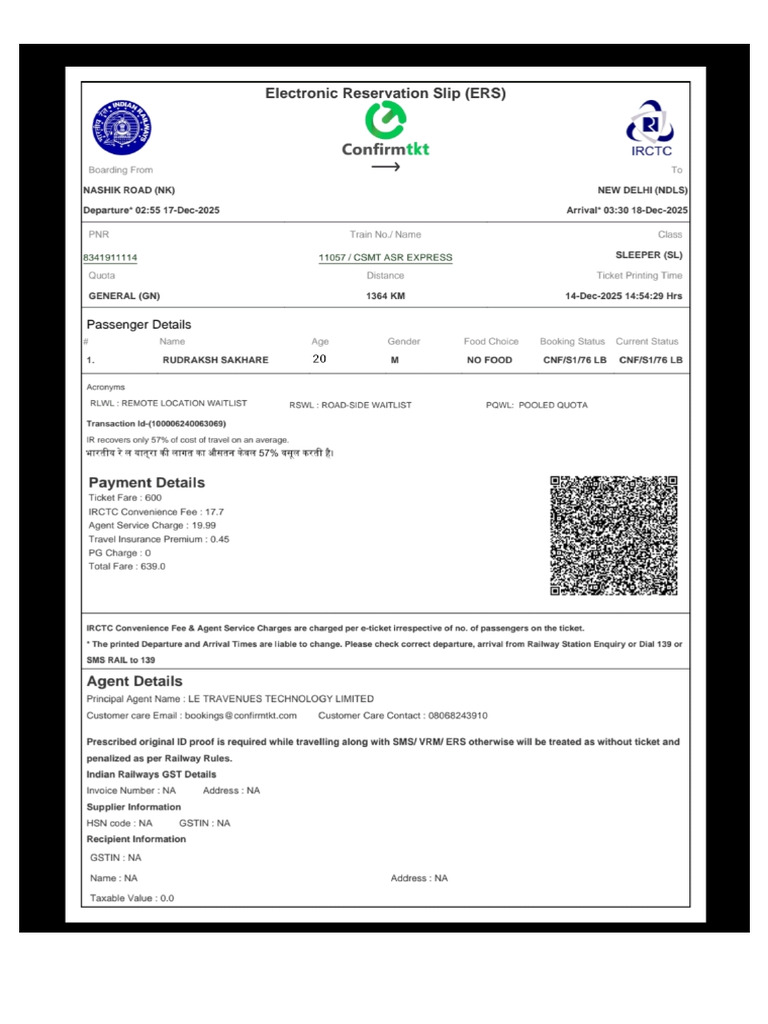 Ticket Train | PDF