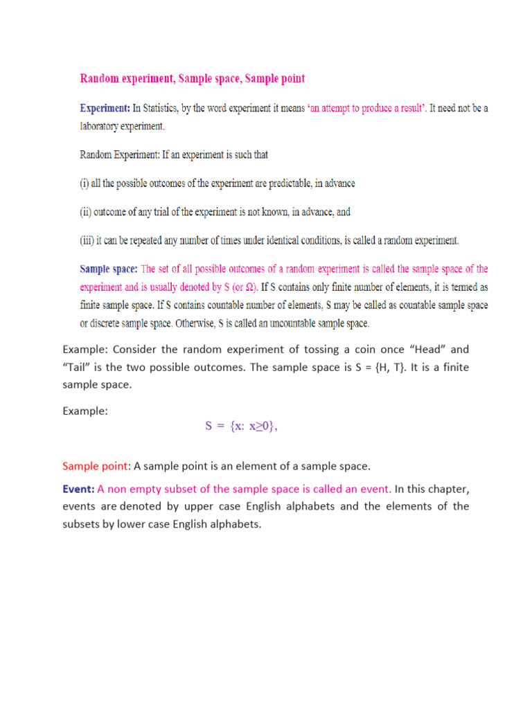 Random Experiment and Probability | PDF | Probability | Mathematics