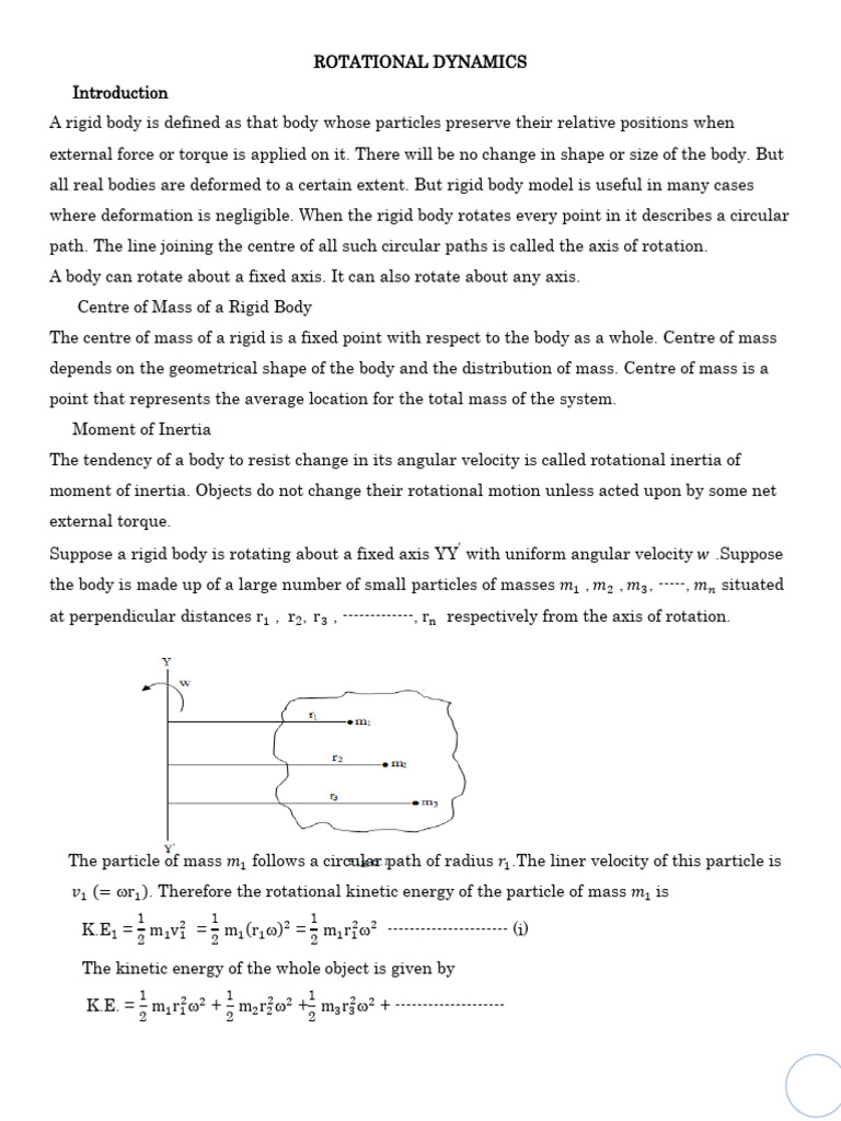 Rotational Motion (2) | PDF | Rotation Around A Fixed Axis | Torque