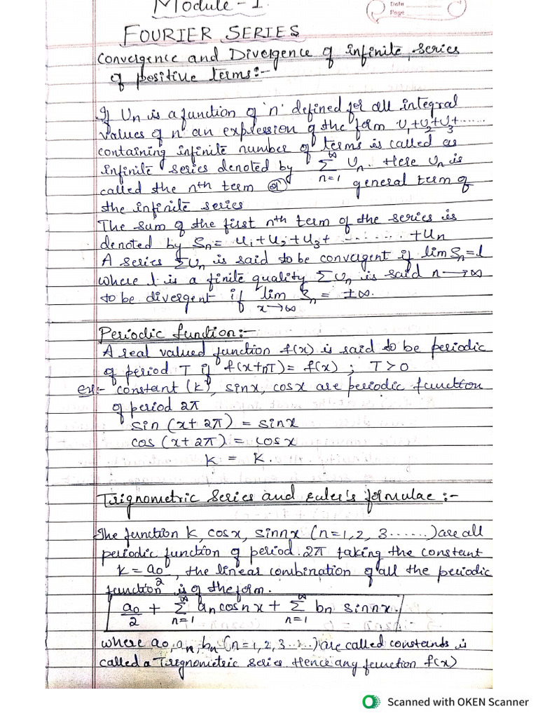 Fourier Series Notes | PDF