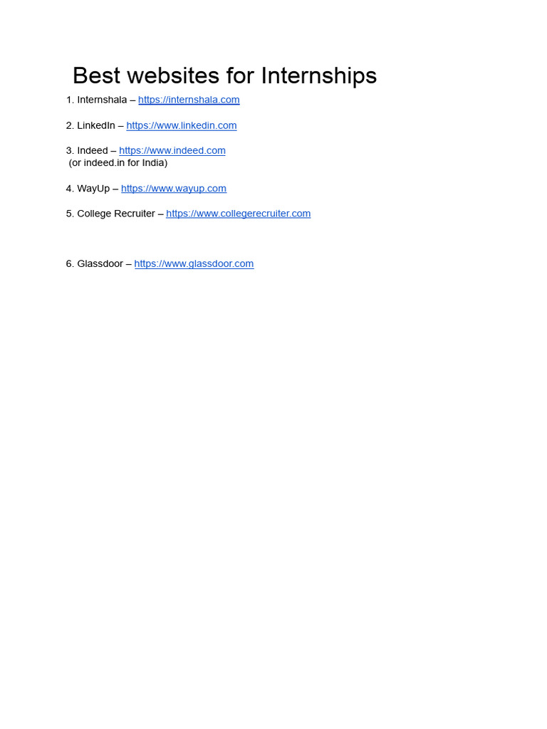 Internships | PDF