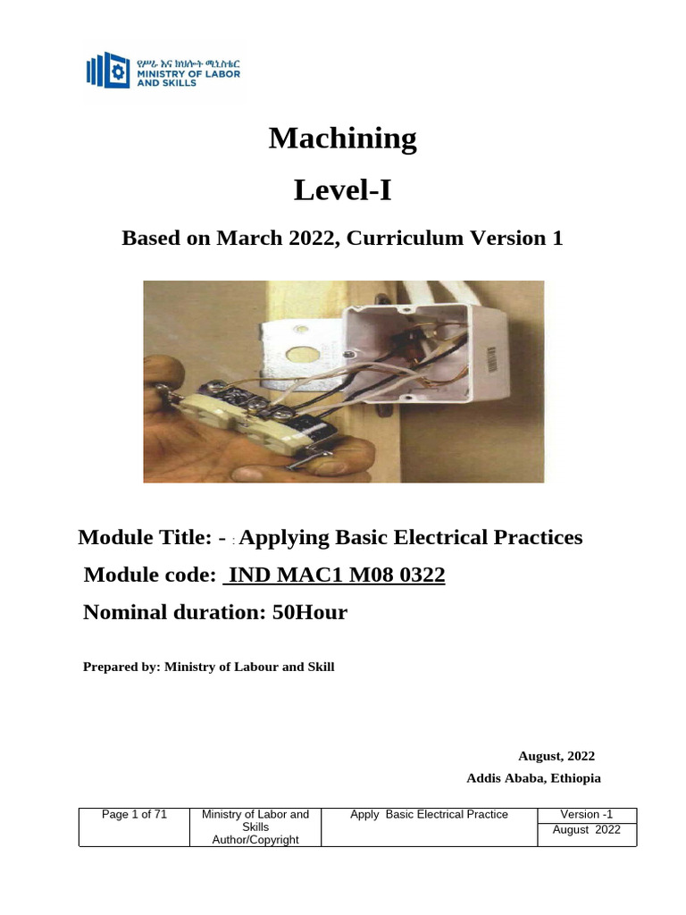 M-08 Apply Basic Electrical Practice | PDF | Fuse (Electrical ...