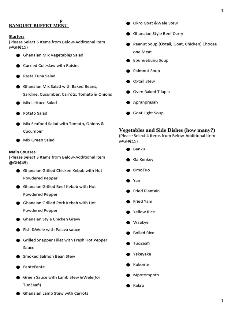 Bat Menu 1 | PDF | Salad | Sauce