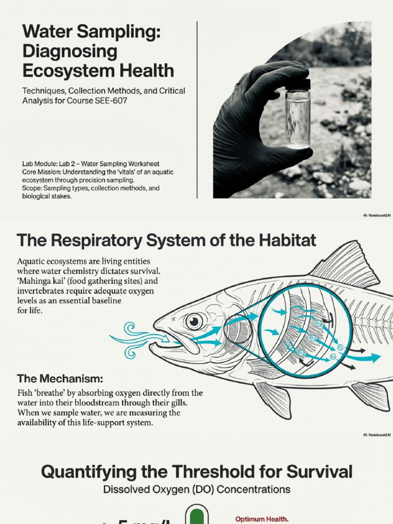 Water Sampling Ecosystem Health Diagnosis | PDF