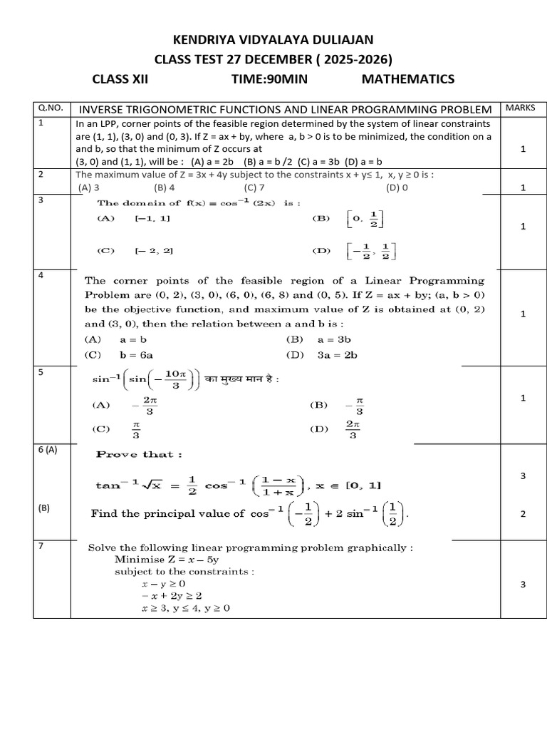 Itf n Lpp Class Test | PDF