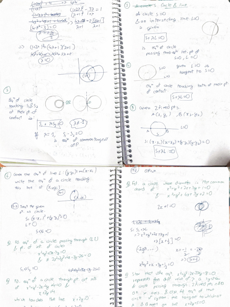 Circles Class Notes 2 | PDF