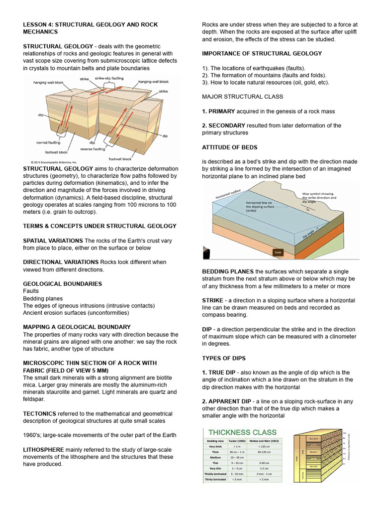 Geol Lesson4 | PDF | Deformation (Engineering) | Structural Geology
