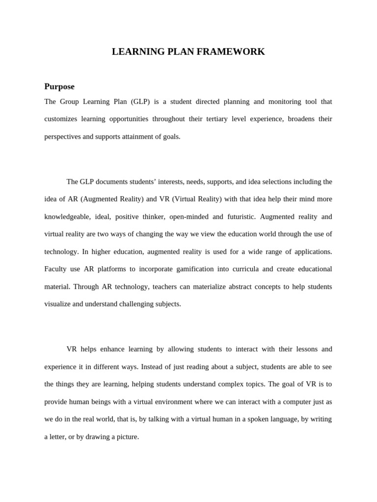 Learning Plane Framework Sts | PDF | Augmented Reality | Educational ...