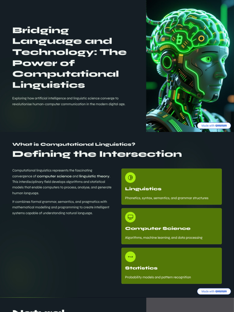Bridging Language and Technology The Power of Computational Linguistics ...