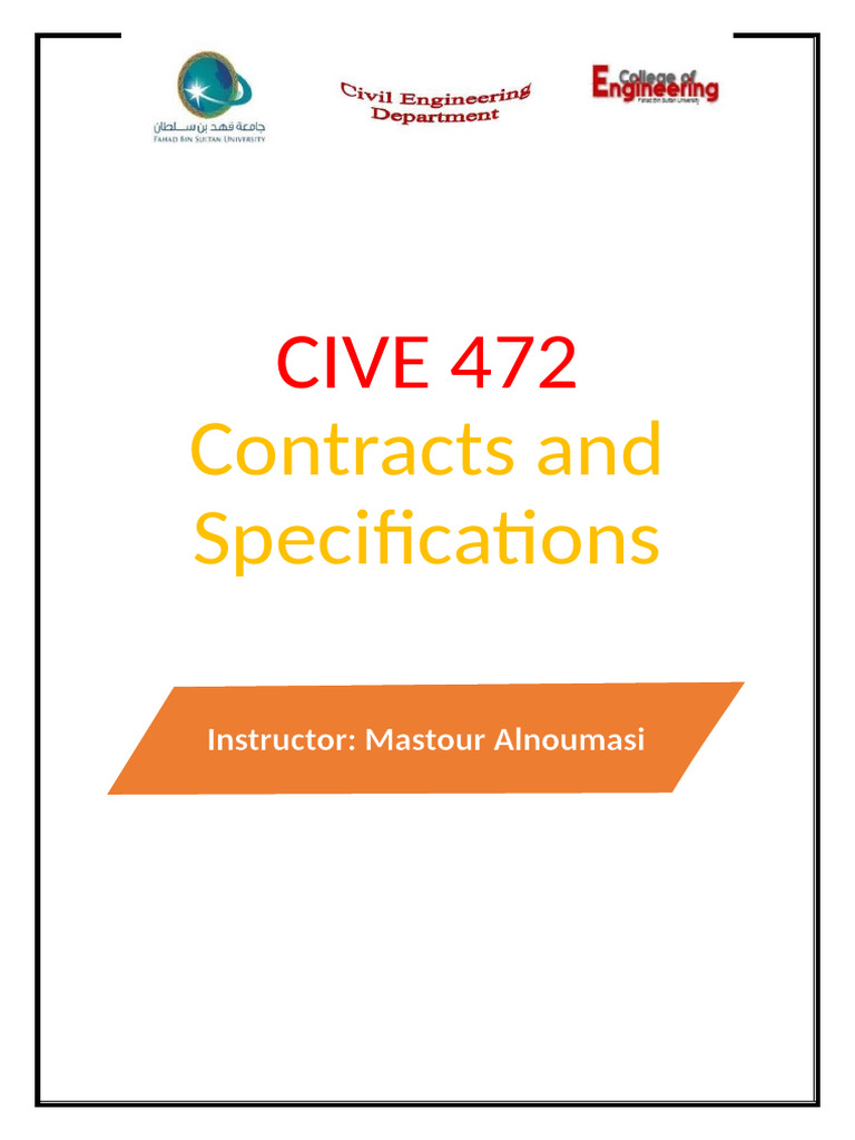 CIVE 472 Contracts and Specifications 11 | PDF | Net Present Value ...