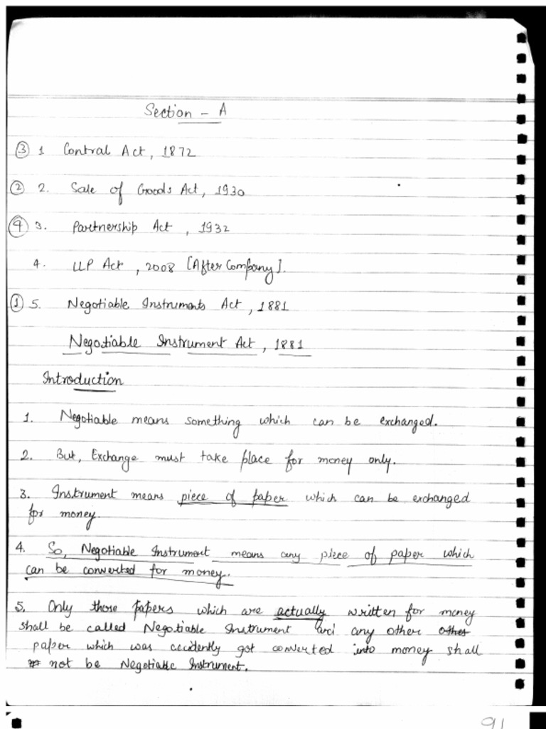 Negotiable Notes | PDF