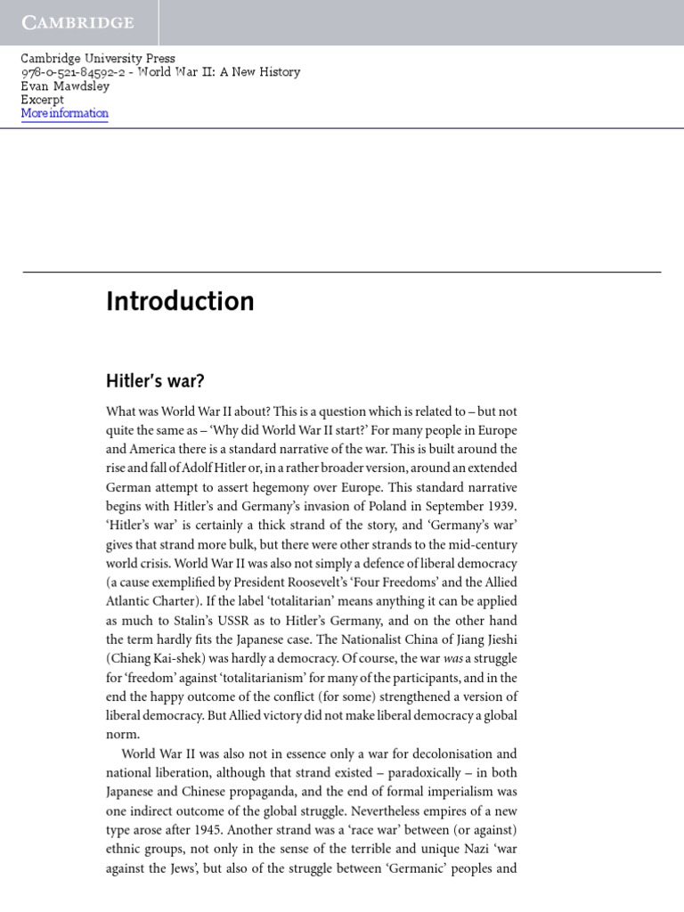 World War II A New History | PDF | World War II | Empire Of Japan