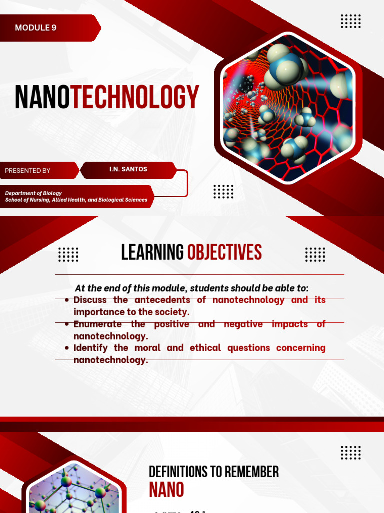 Module 9 - Nanotechnology | PDF | Nanotechnology | Nanoparticle