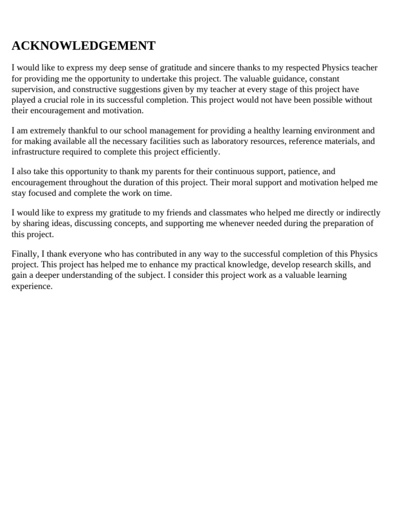Acknowledgement | PDF
