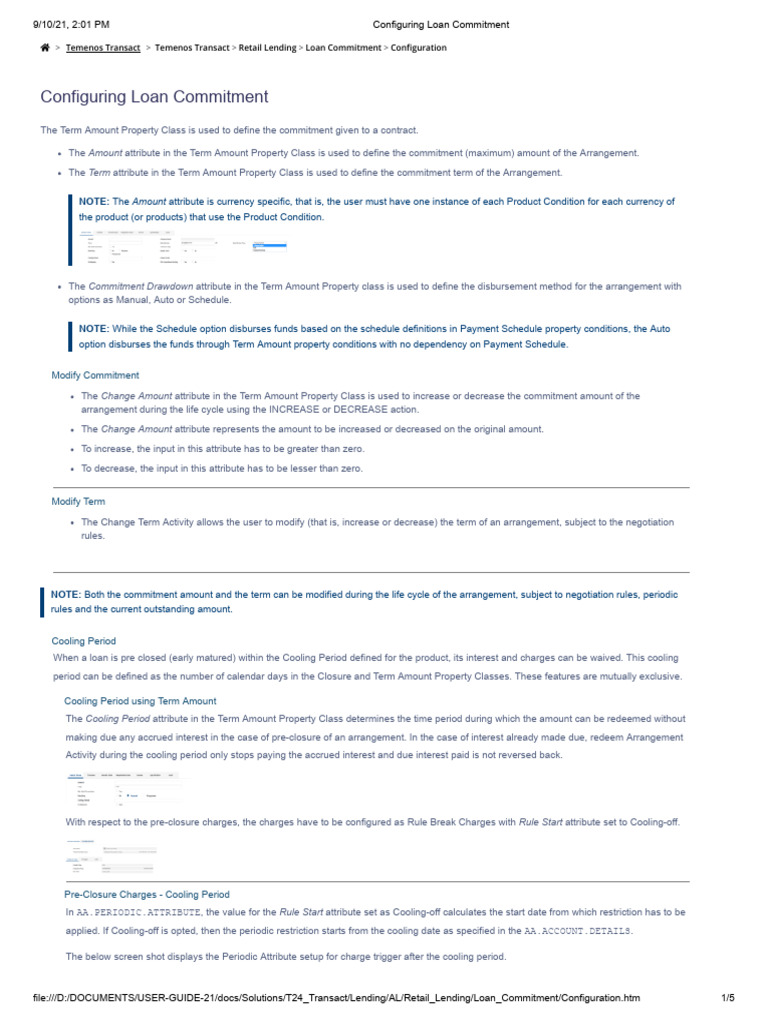 20configuring Loan Commitment | PDF | Overdraft | Interest