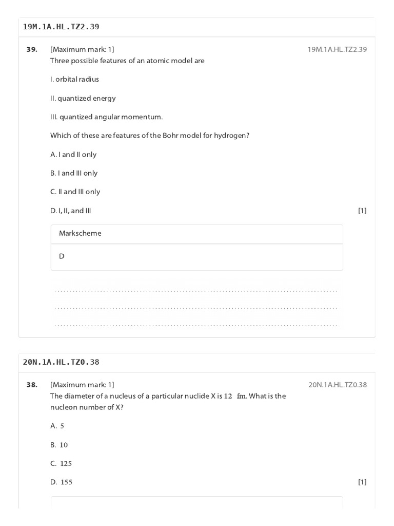 Physics IB E1 | PDF | Atomic Nucleus | Electron