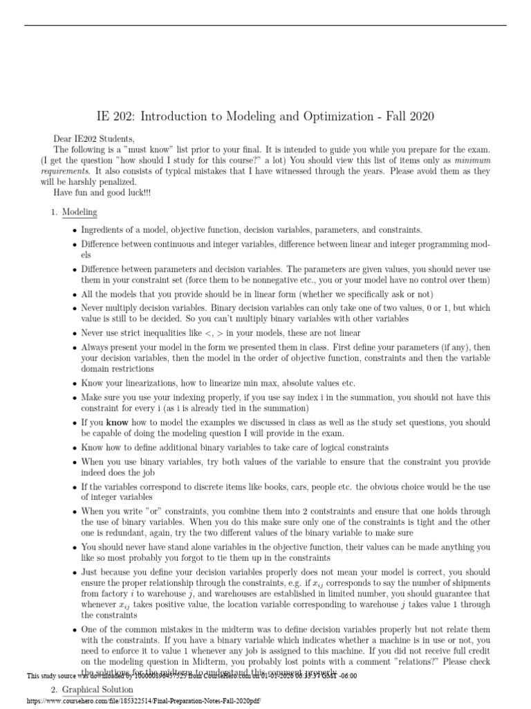 Final Preparation Notes Fall 2020 PDF | PDF | Mathematical Analysis ...