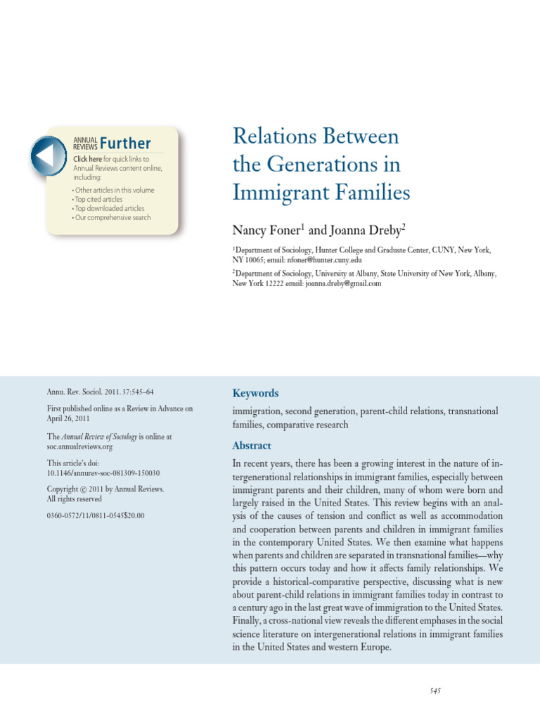 Foner 2011 | PDF | Sociology | Immigration