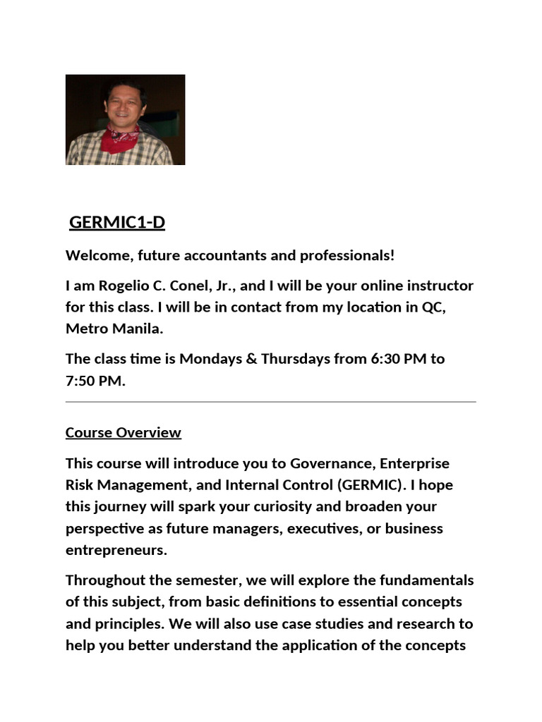 Welcome Remarks For Germic1-D1 Sy2025-26-1 1ST Sem | PDF | Business