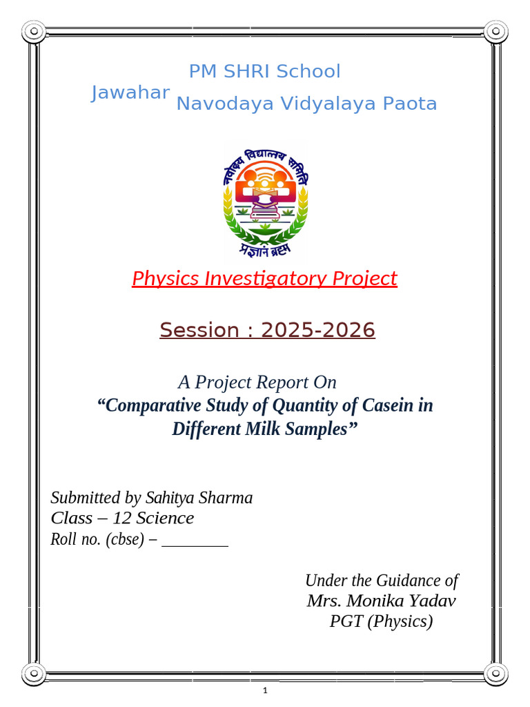 Physics Project Class XII 2021 22 Investigatory Project | PDF ...