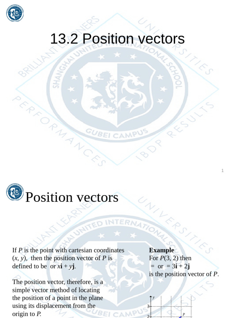 13.2 Position Vectors | PDF | Euclidean Vector | Algebra