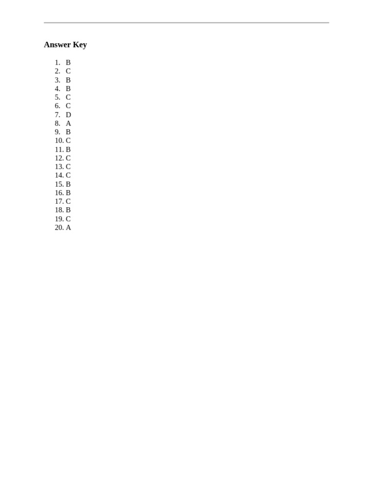 Answer Key in Filipino 8 | PDF