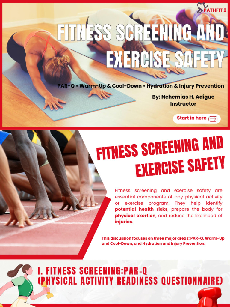 Fitness Screening and Exercise Safety | PDF | Dehydration | Physiology