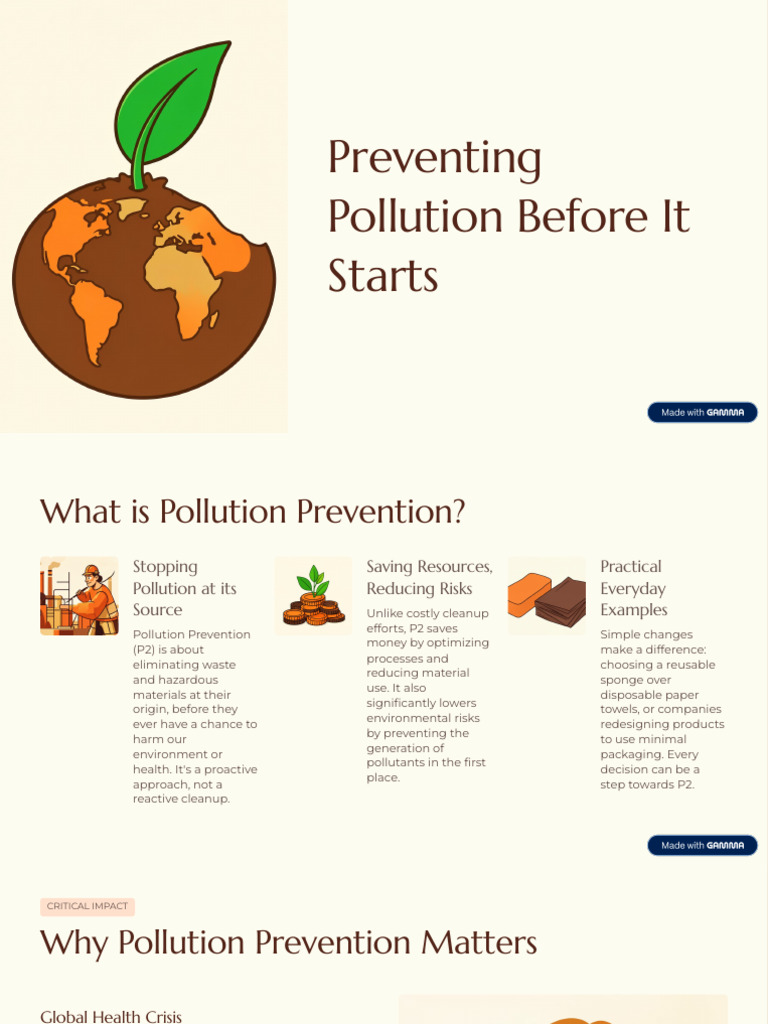 Preventing Pollution Before It Starts | PDF | Pollution | Reuse