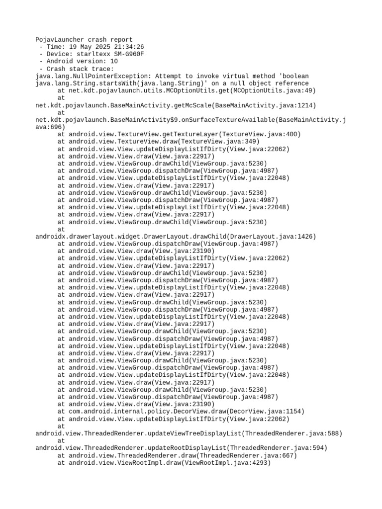latestcrash | PDF | Java (Programming Language) | Software Development