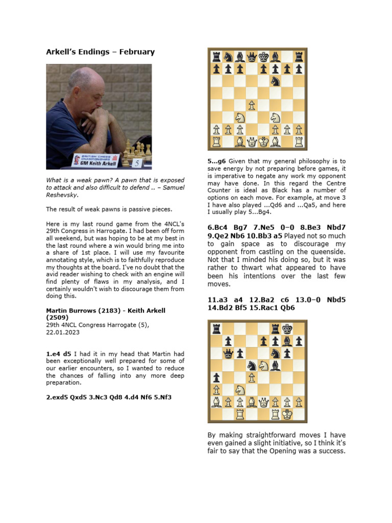 Arkell's Endings February 23 v01 | PDF | Traditional Board Games | Chess