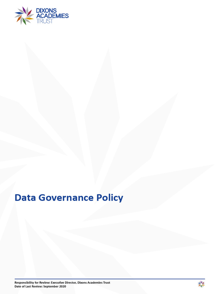 Data Governance Policy | PDF | Information Security | Governance