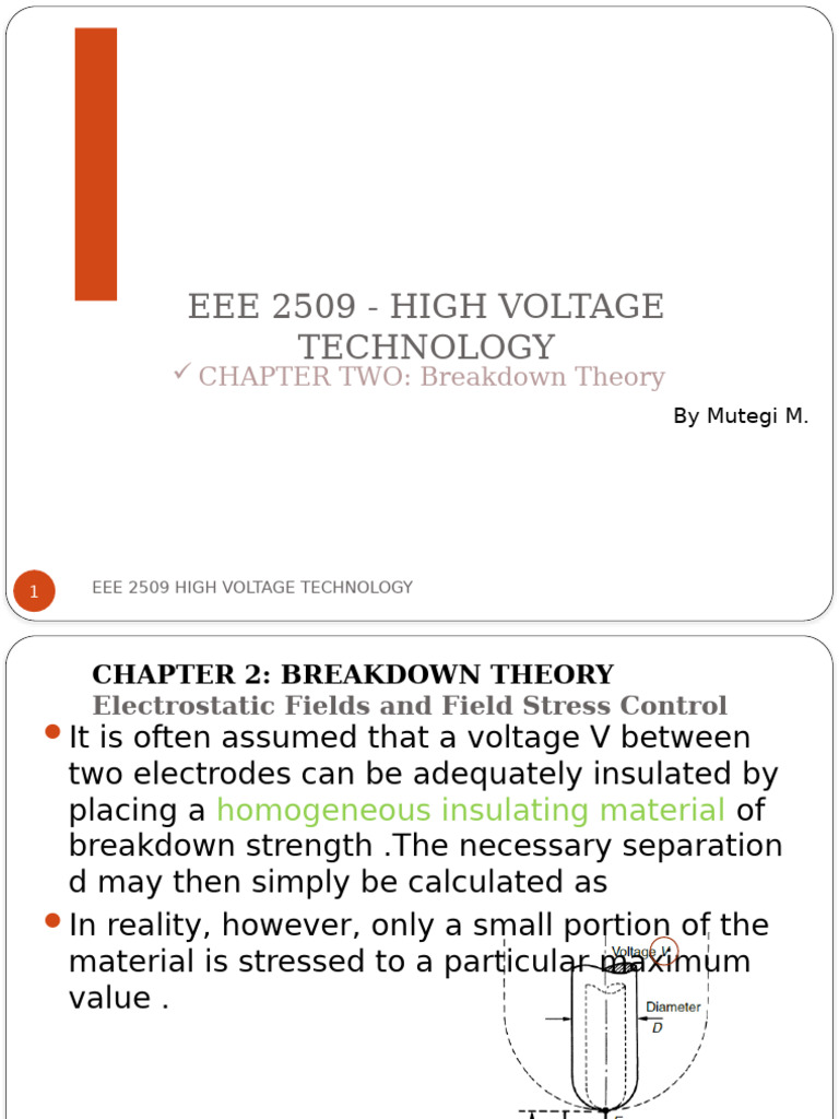 Lecture 3 - Breakdown Theory in Gases | PDF | Electrical Breakdown ...