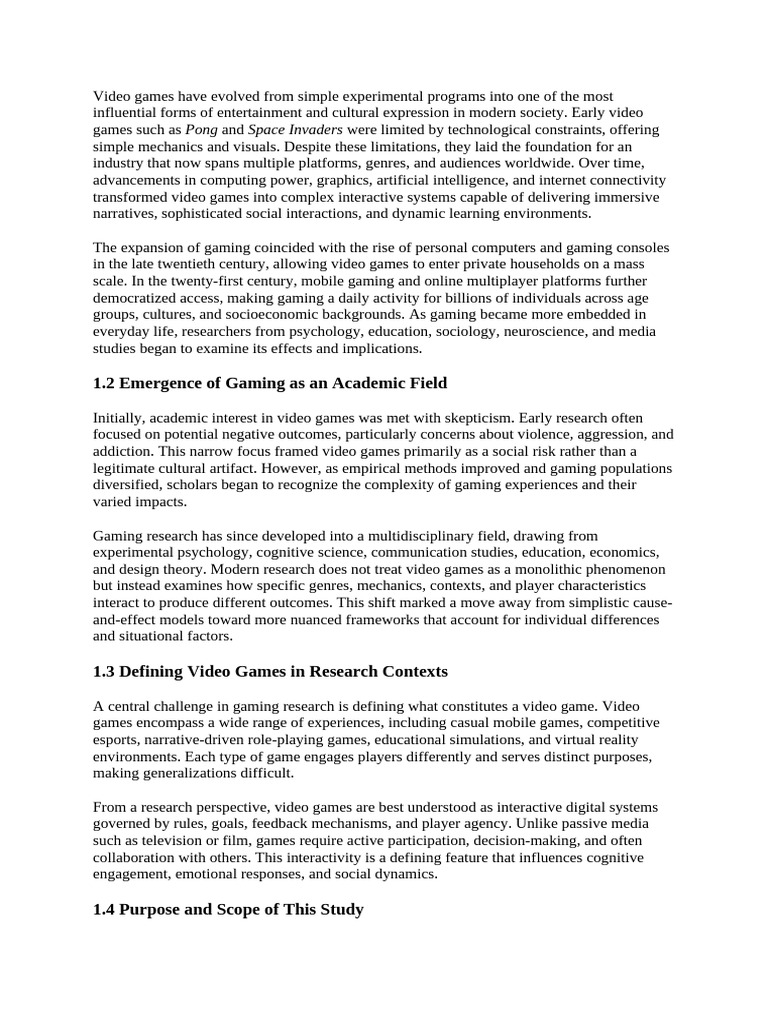 Pong Space Invaders: 1.2 Emergence of Gaming As An Academic Field | PDF ...