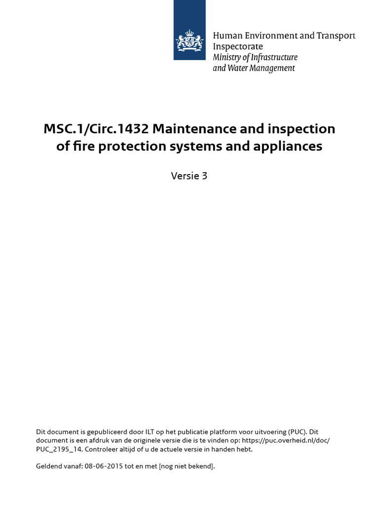 MSC.1Circ.1432 Maintenance and Inspection of Fire Protection Systems ...