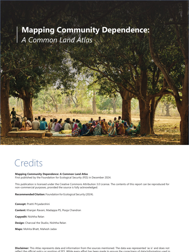 2024 - Mapping Community Dependence A Common Land Atlas | PDF | Water ...