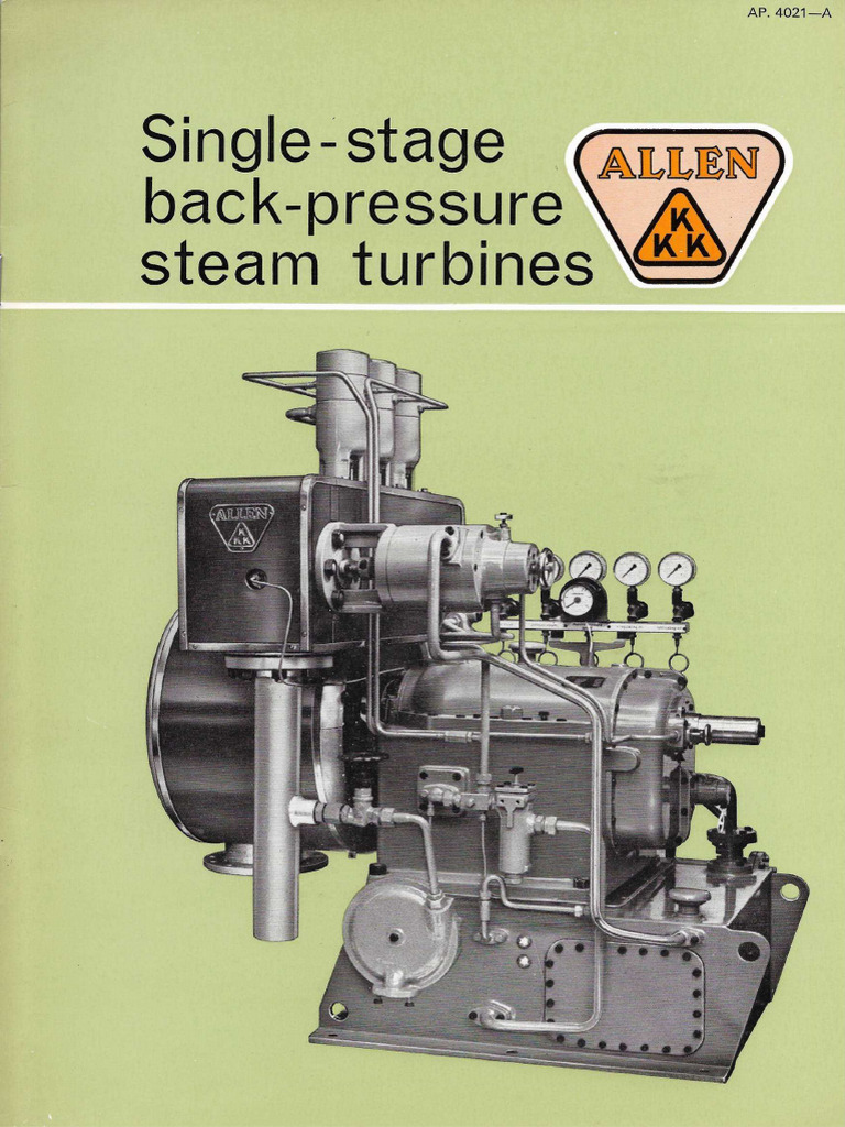 AP4021A Single Stage Back Pressure Steam Turbines 1968 Ocr | PDF ...