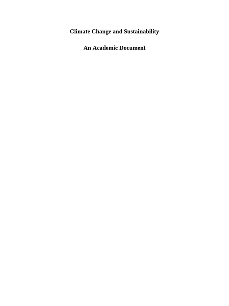 Scribd Doc 2 Climate Change | PDF | Climate Resilience | Sustainable ...