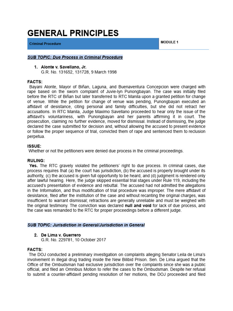 Mod 1 - Crimpro | PDF | Criminal Law | Legal Procedure
