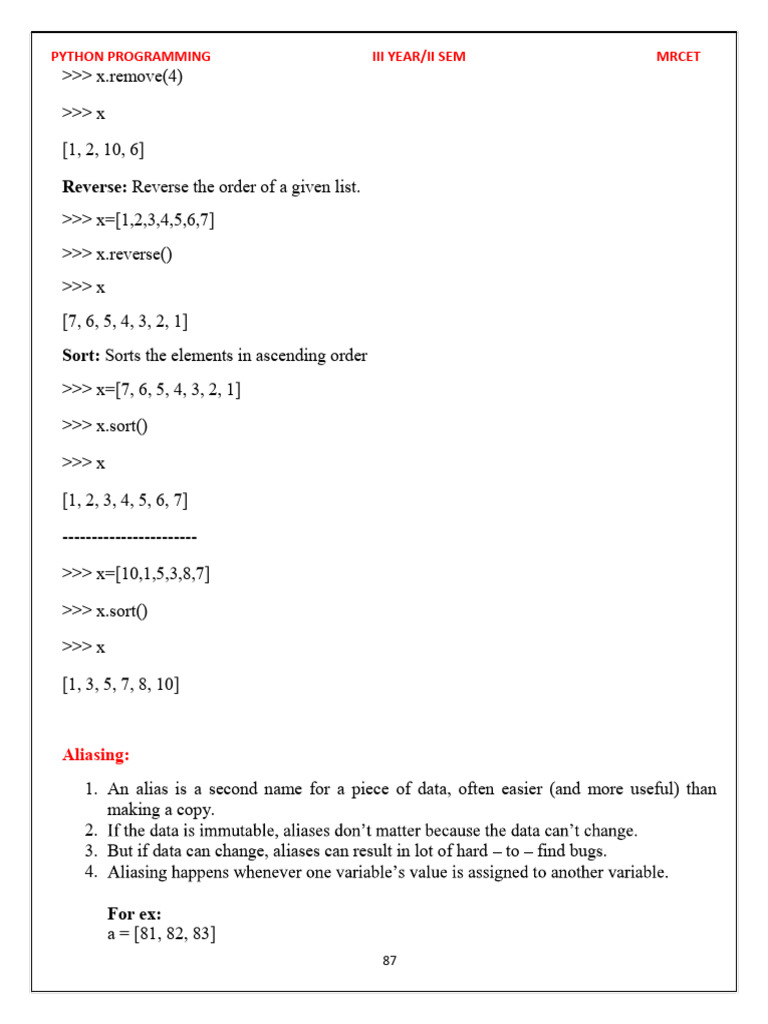 Python Programming Notes 12 | PDF | Parameter (Computer Programming ...