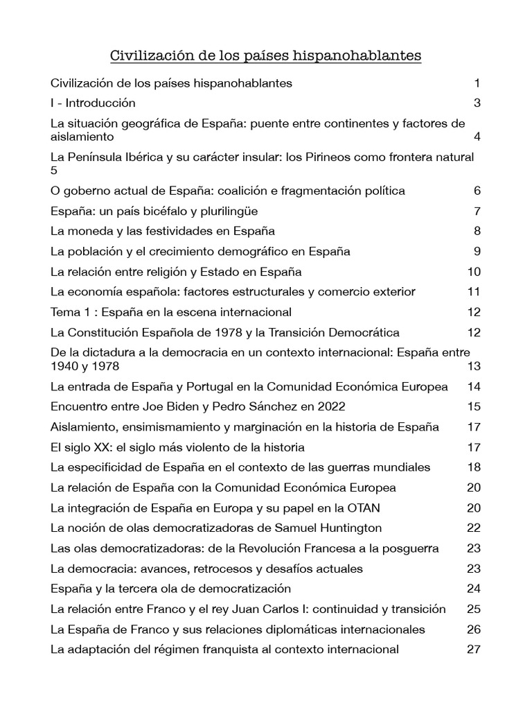 Cours Civi Hispanophone | PDF | España | España franquista